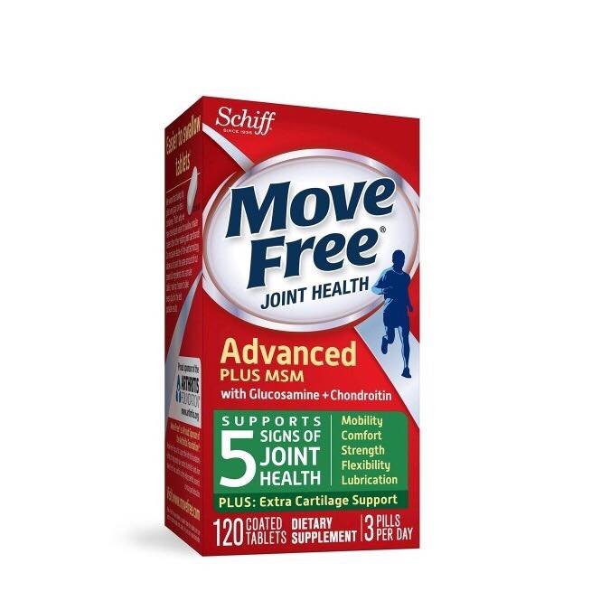 Thuốc bổ khớp MoveFree Advanced plus MSM với Glucosamine và Chondroitin 120v