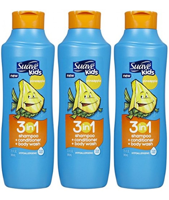 Sữa Tắm, Gội Và Xả Suave Kids Hương Trái Cây 3 in 1 Của Mỹ
