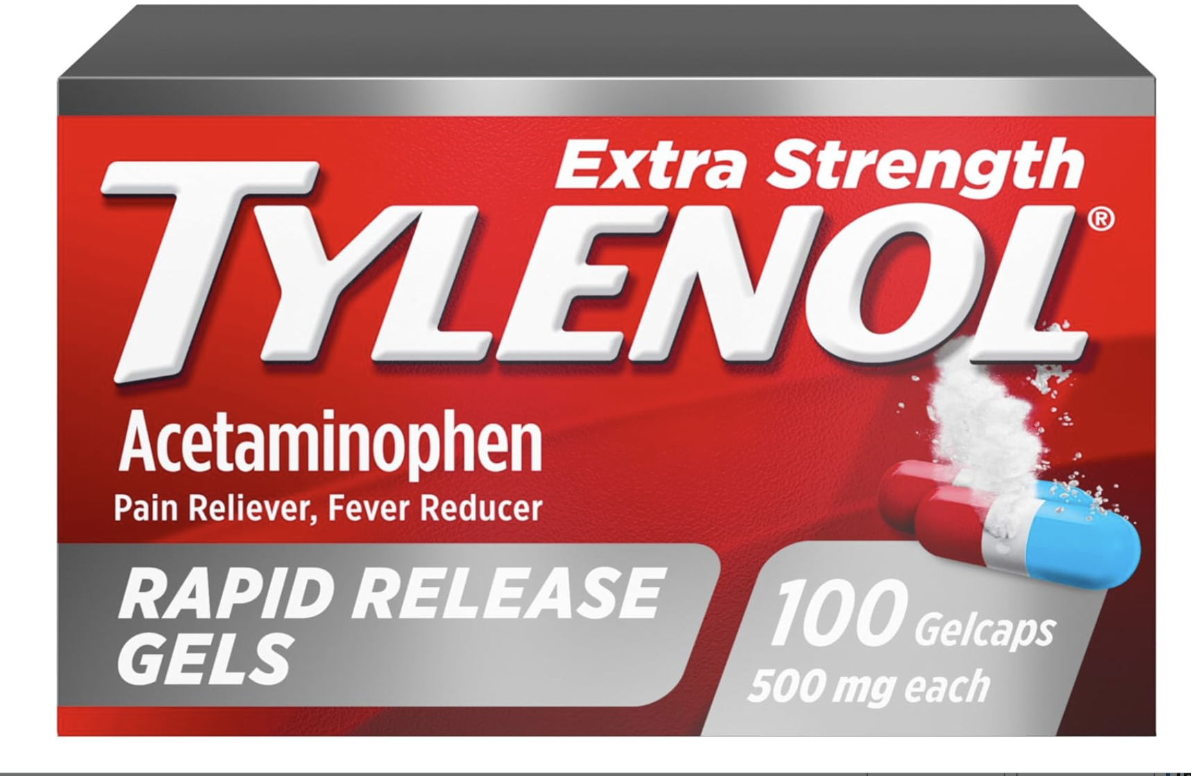 Viên Giảm Đau Hạ Sốt Dạng gel tác dụng nhanh Tylenol Extra Strength Acetaminophen Rapid Release Gels