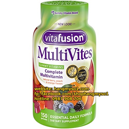 Kẹo dẻo bổ sung vitamin cho người lớn VITAFUSION MULTIVITES MULTIVITAMIN 150 viên